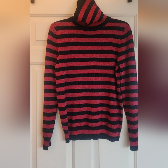 J.Crew lurex Sparkle Pink & Blue Turtleneck - Picture 4 of 6
